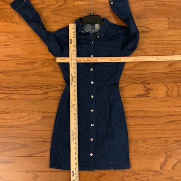 Divided by H&M size 4 formfitting denim long sleeve dress - Picture 6 of 6